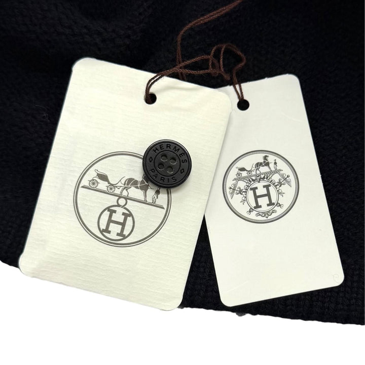 Pristine HERMES cardigan Navy cashmere Women 36 5E2727D1