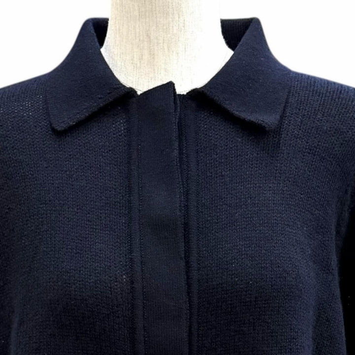 Pristine HERMES cardigan Navy cashmere Women 36 5E2727D1