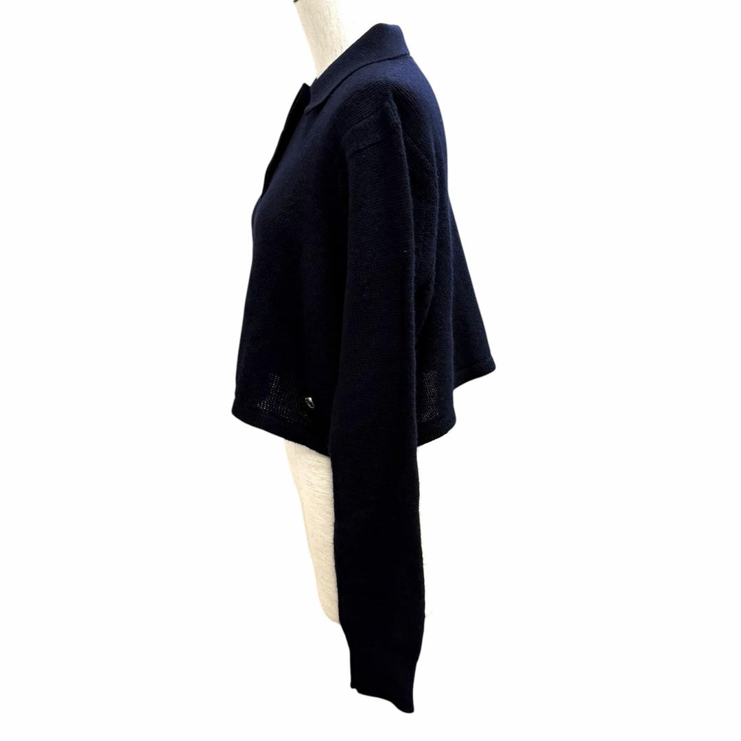 Pristine HERMES cardigan Navy cashmere Women 36 5E2727D1