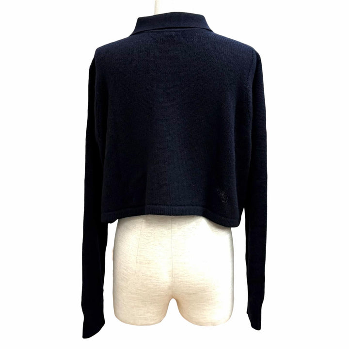 Pristine HERMES cardigan Navy cashmere Women 36 5E2727D1