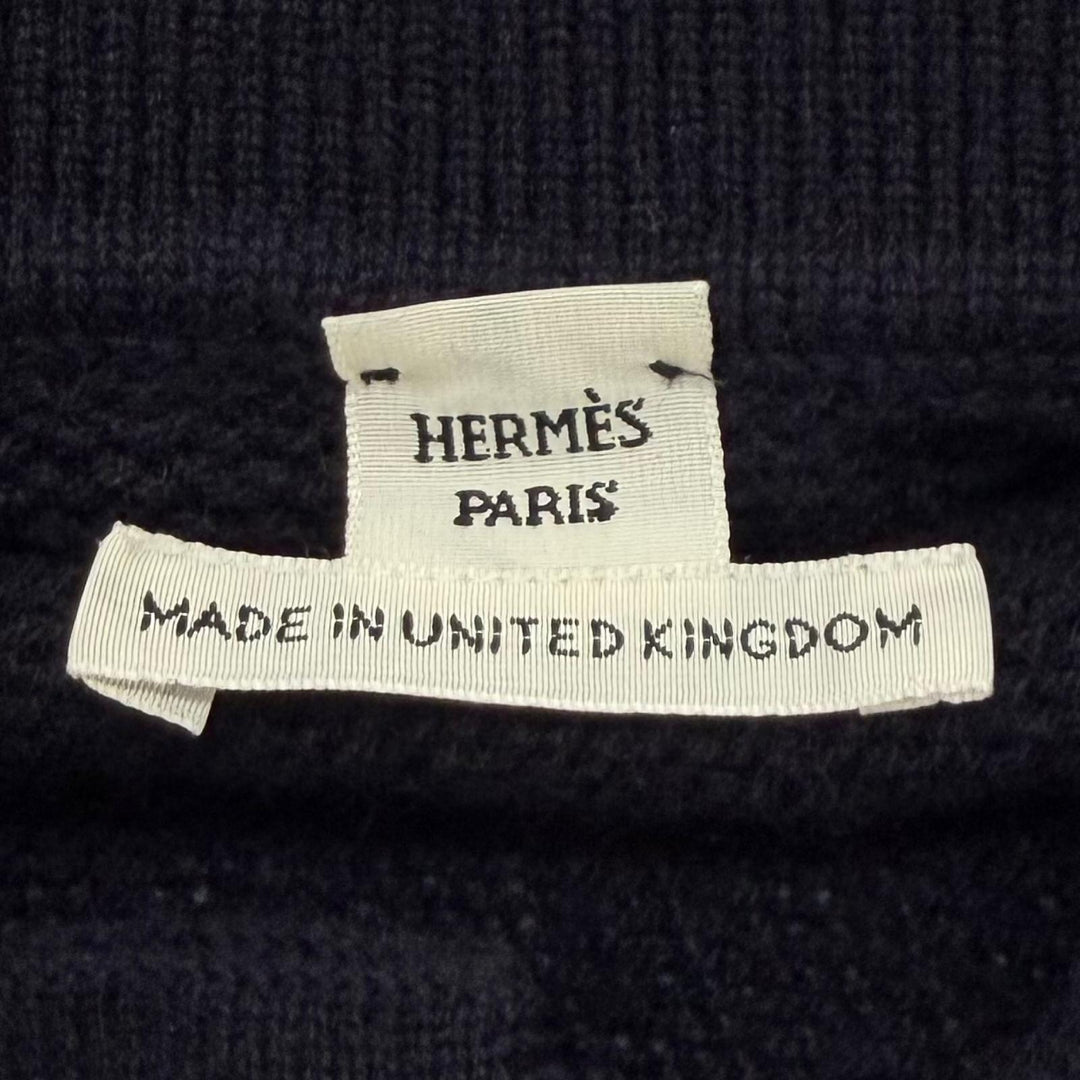 Pristine HERMES cardigan Navy cashmere Women 36 5E2727D1