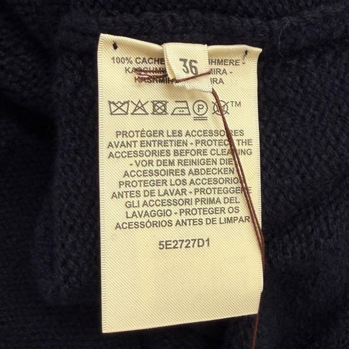 Pristine HERMES cardigan Navy cashmere Women 36 5E2727D1