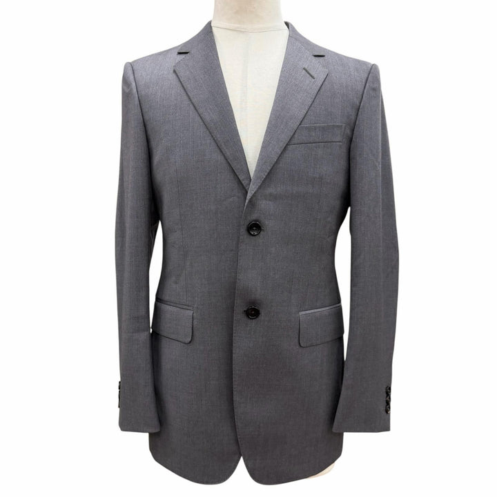 Excellent GUCCI two-piece set Logo button single-breasted suit gray wool 252024