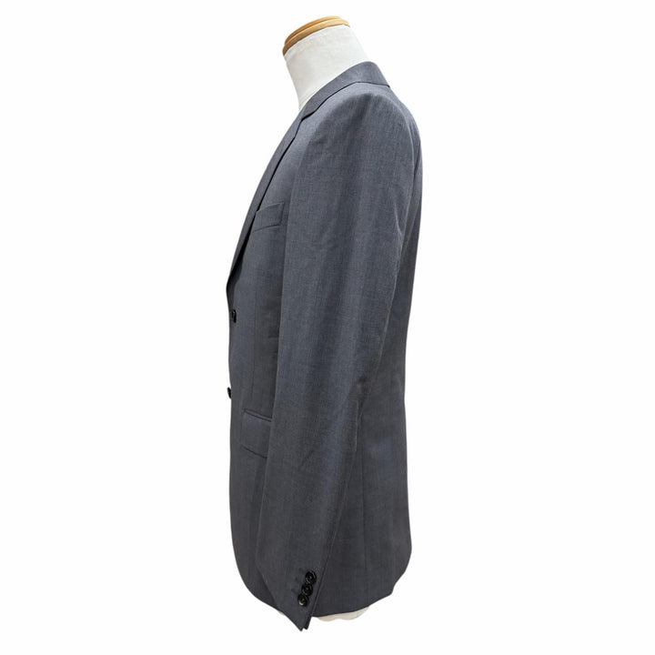Excellent GUCCI two-piece set Logo button single-breasted suit gray wool 252024