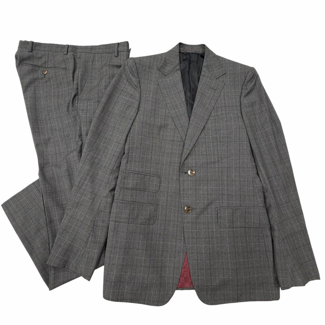 Excellent GUCCI two-piece set gray wool mens 44 429341