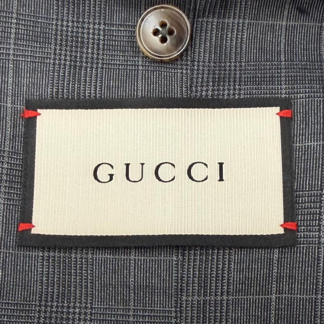 Excellent GUCCI two-piece set gray wool mens 44 429341