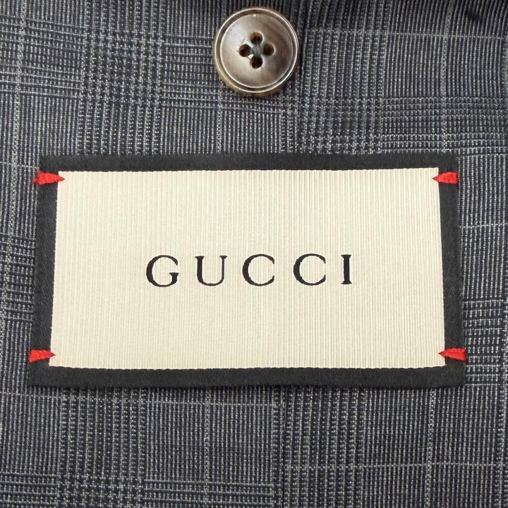 Excellent GUCCI two-piece set gray wool mens 44 429341
