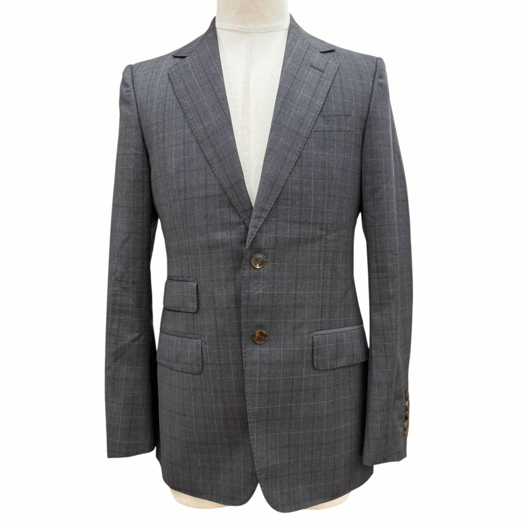 Excellent GUCCI two-piece set gray wool mens 44 429341