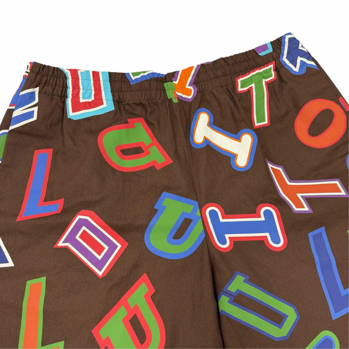 Pristine LOUIS VUITTON NBA Shorts Capsule Collection Drop2 Letter Shorts Brown