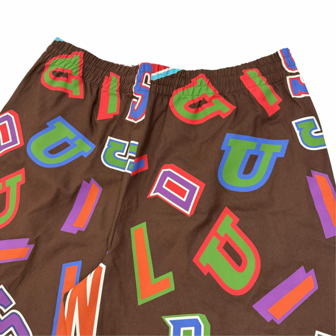 Pristine LOUIS VUITTON NBA Shorts Capsule Collection Drop2 Letter Shorts Brown