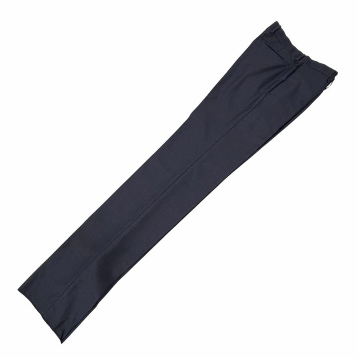 Pristine DIOR slacks No-pleat trousers Navy wool mens IT 44