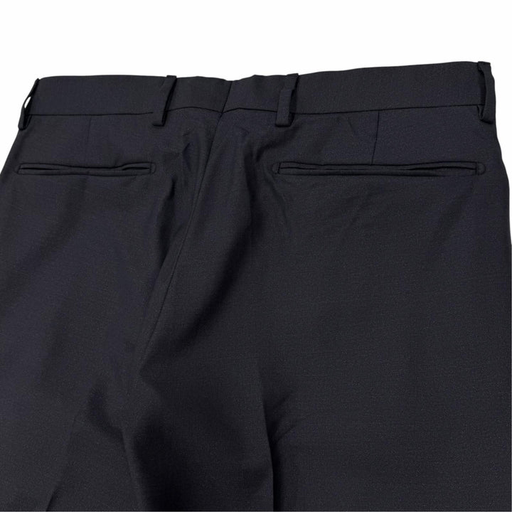 Pristine DIOR slacks No-pleat trousers Navy wool mens IT 44
