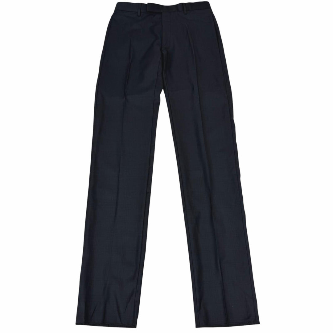 Pristine DIOR slacks Check Pattern Single Trousers Navy wool mens IT 44