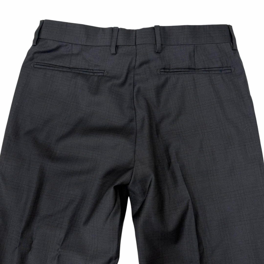 Pristine DIOR slacks Check Pattern Single Trousers Navy wool mens IT 44
