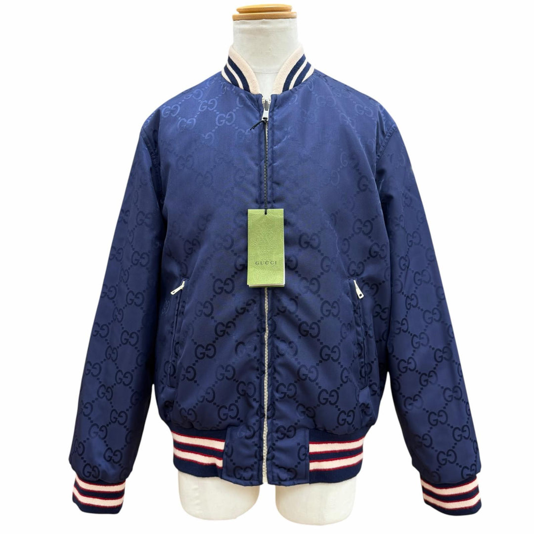Excellent GUCCI Jacket GG print padded reversible zip-up blouson IT 48 770283