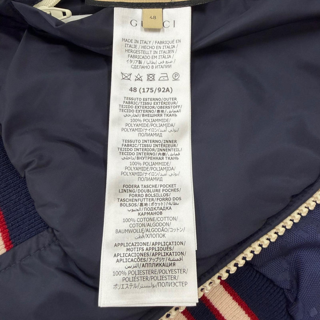 Excellent GUCCI Jacket GG print padded reversible zip-up blouson IT 48 770283