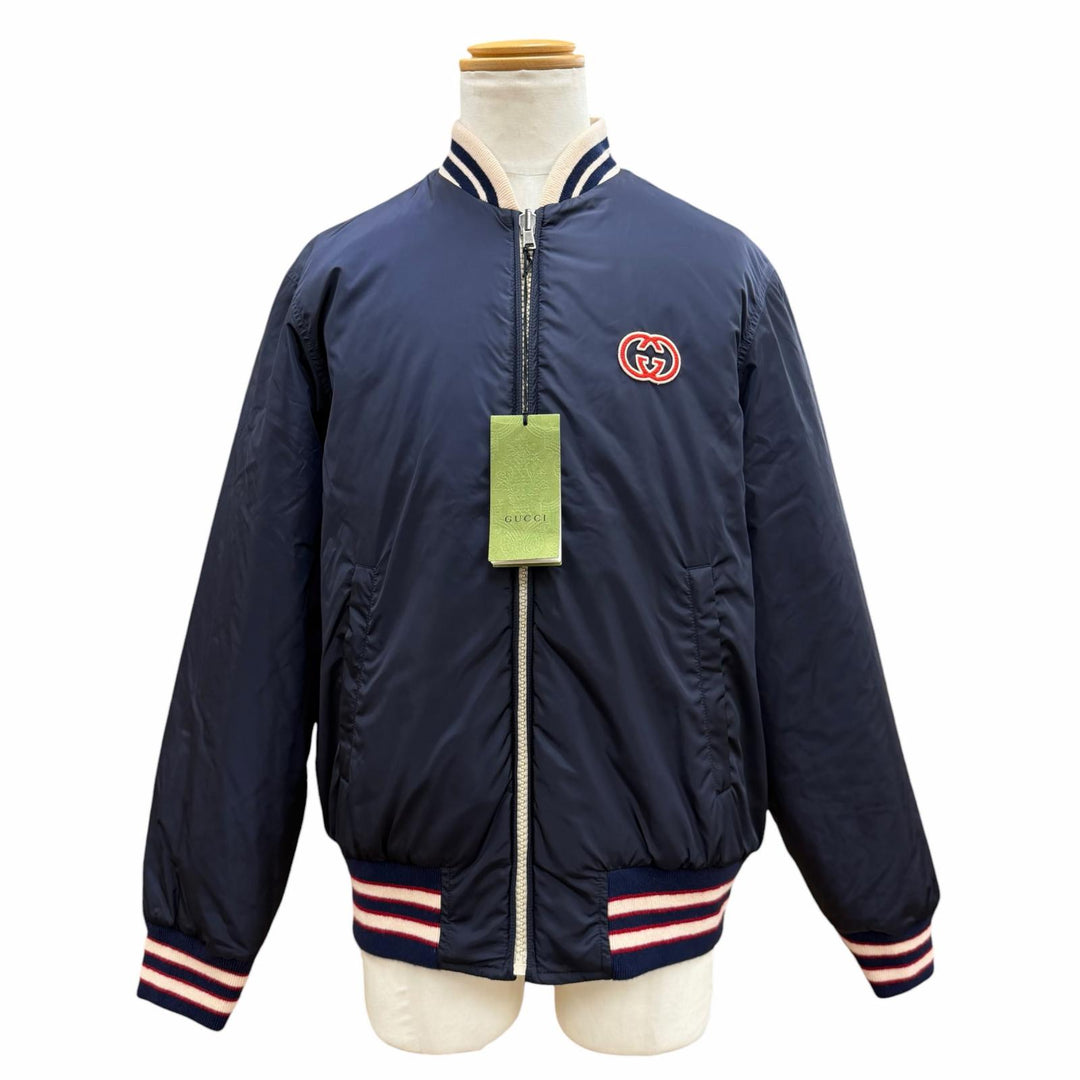 Excellent GUCCI Jacket GG print padded reversible zip-up blouson IT 48 770283