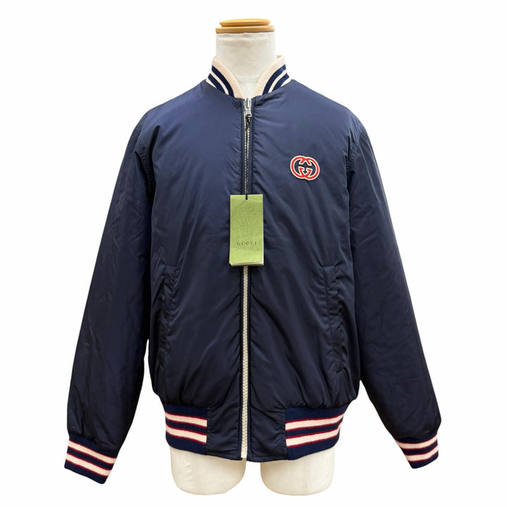 Excellent GUCCI Jacket GG print padded reversible zip-up blouson IT 48 770283