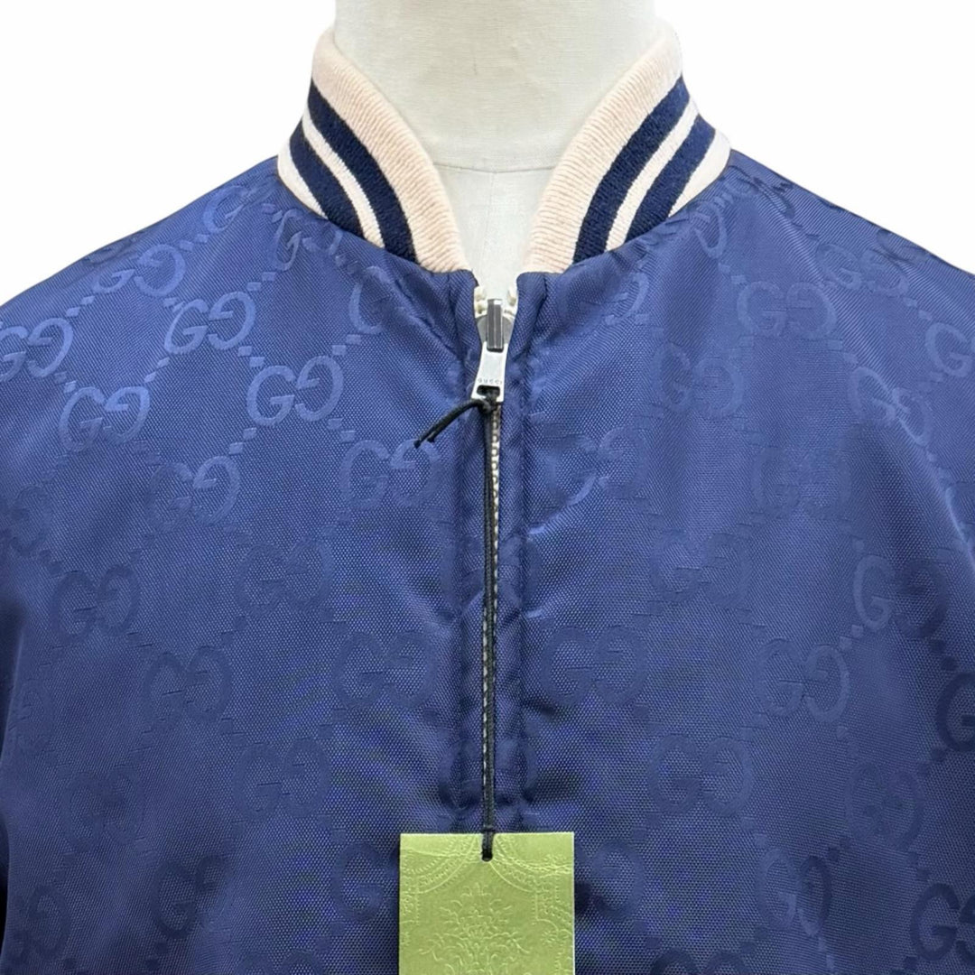 Excellent GUCCI Jacket GG print padded reversible zip-up blouson IT 48 770283