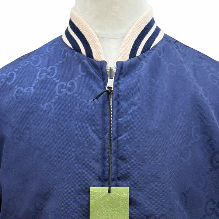Excellent GUCCI Jacket GG print padded reversible zip-up blouson IT 48 770283