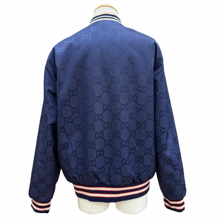 Excellent GUCCI Jacket GG print padded reversible zip-up blouson IT 48 770283