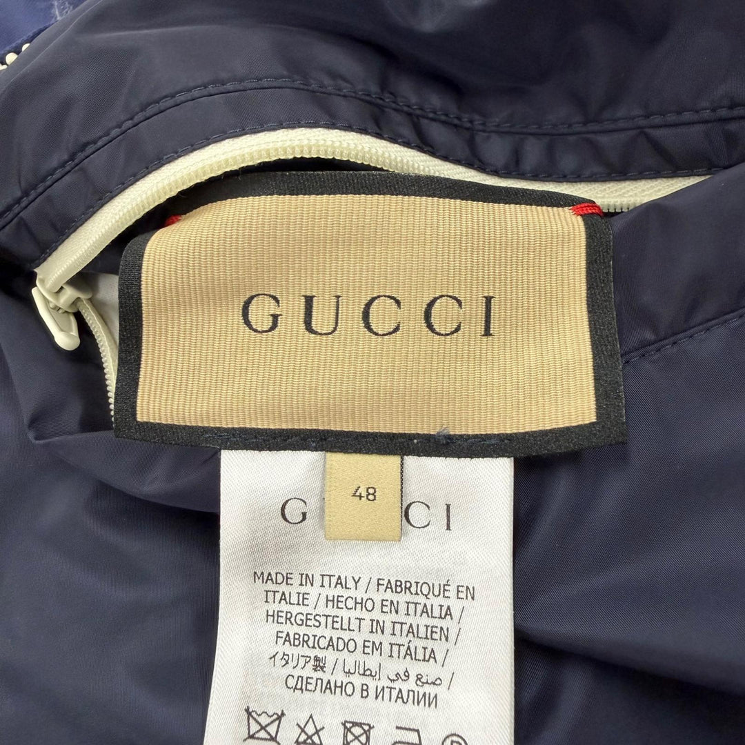 Excellent GUCCI Jacket GG print padded reversible zip-up blouson IT 48 770283