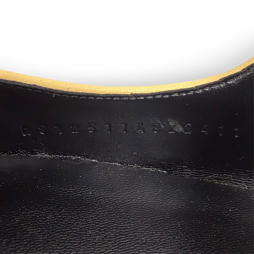 Pristine HERMES Ballet shoes Creo H-buckle square toe leather black leather 37