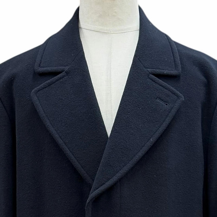 Excellent Burberrys Chester coat Figurine tailoring Navy wool mens L