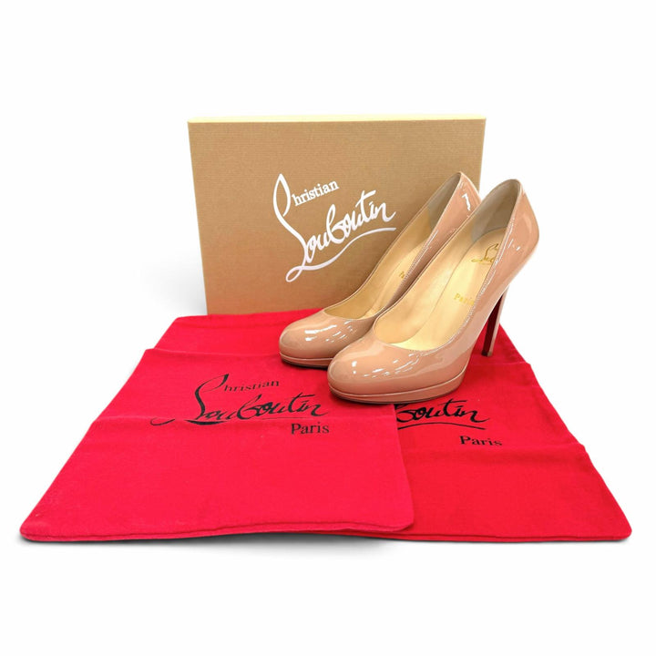 Pristine Christian Louboutin pumps NEW SIMPLE PUMP Round toe pink Patent 37