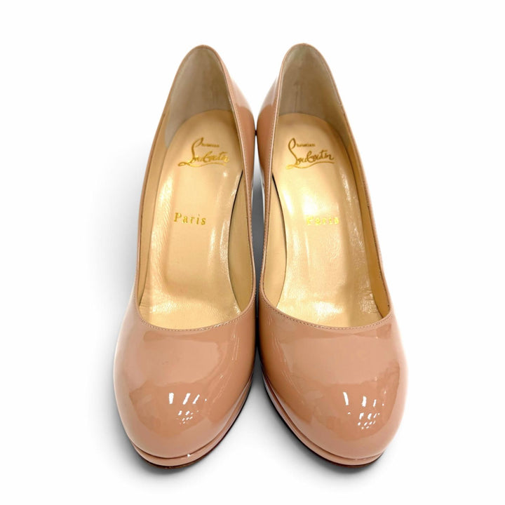 Pristine Christian Louboutin pumps NEW SIMPLE PUMP Round toe pink Patent 37