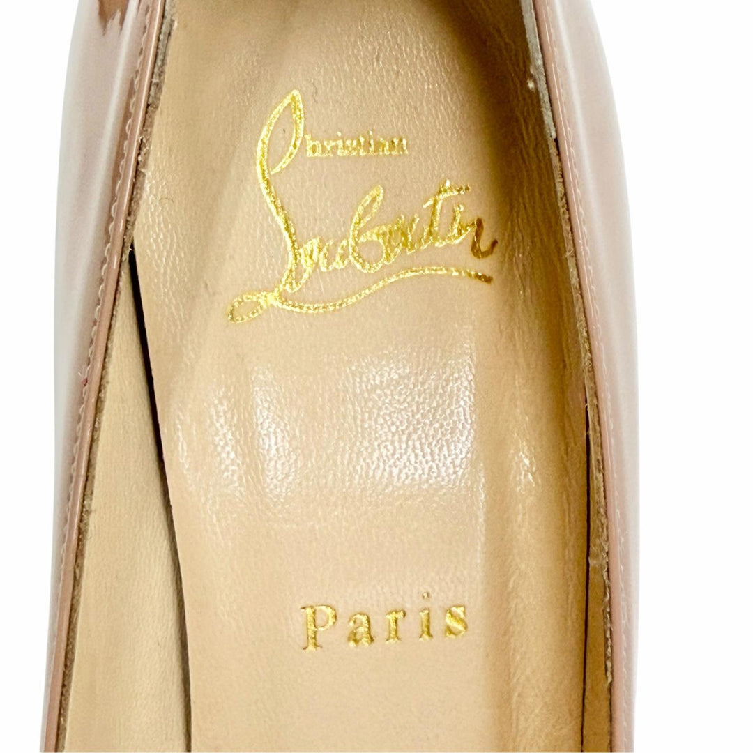 Pristine Christian Louboutin pumps NEW SIMPLE PUMP Round toe pink Patent 37