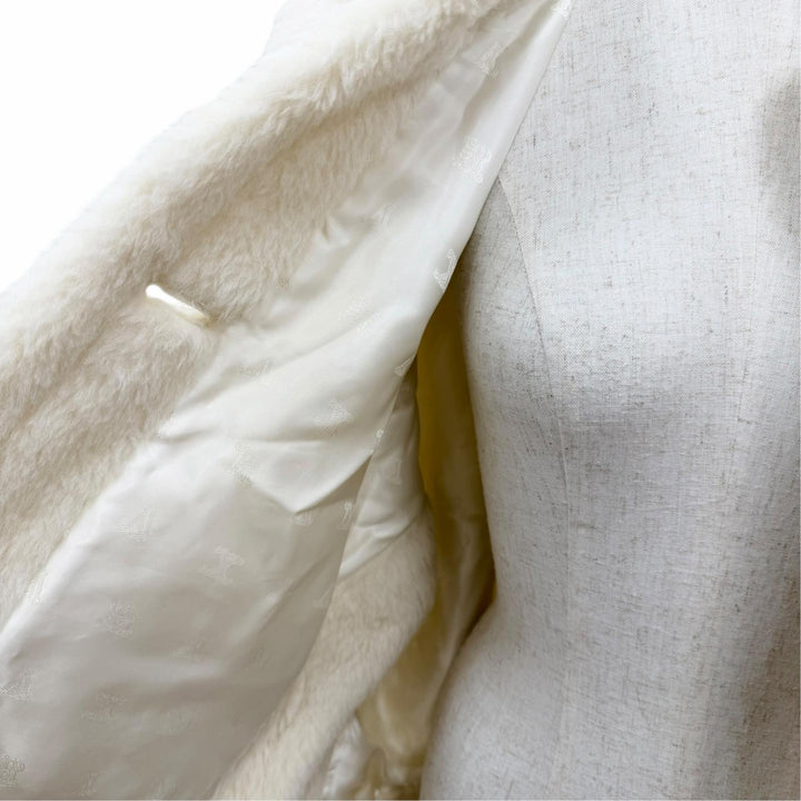 Excellent Max Mara poncho Teddy bear Silk blend New Terzo white alpaca Women S
