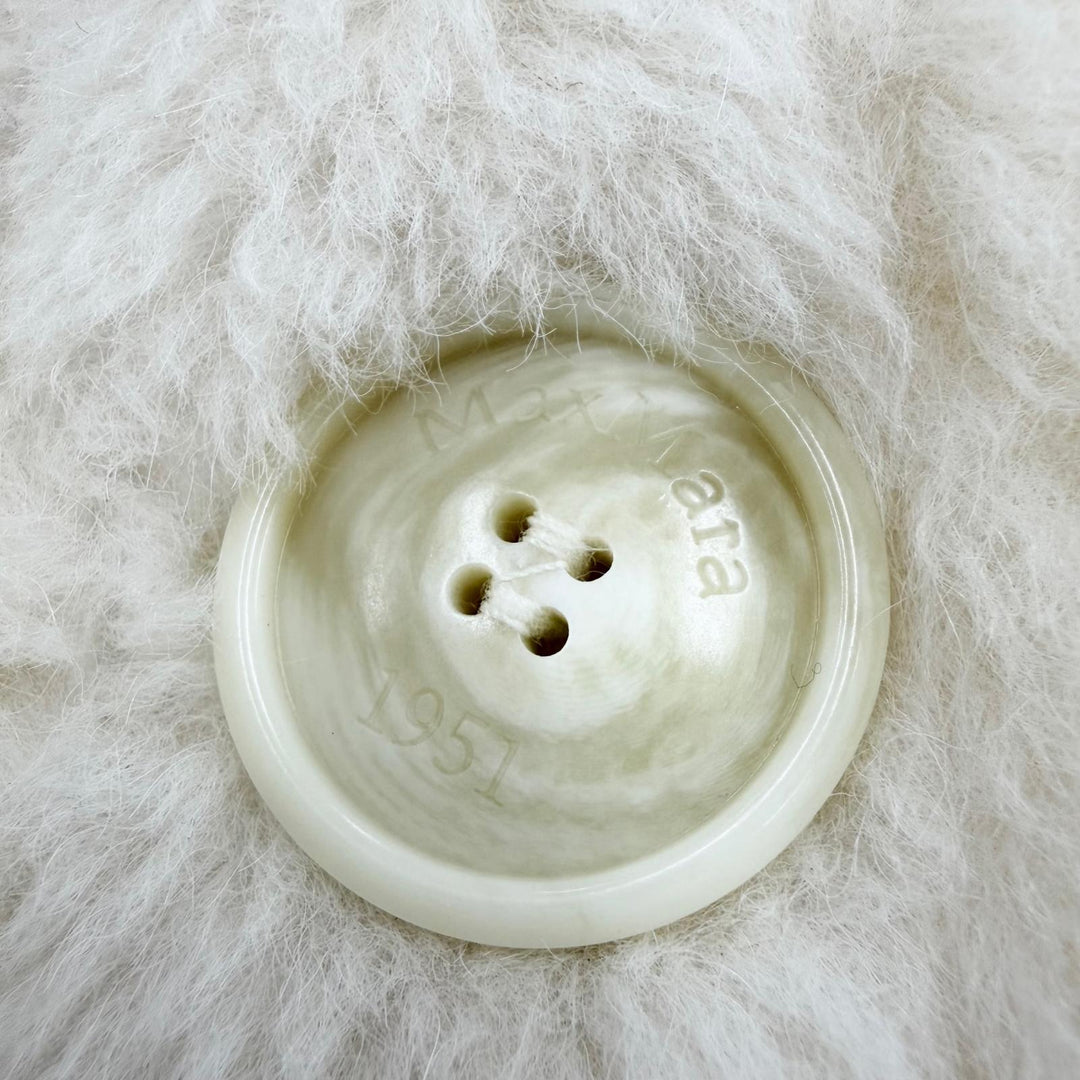 Excellent Max Mara poncho Teddy bear Silk blend New Terzo white alpaca Women S