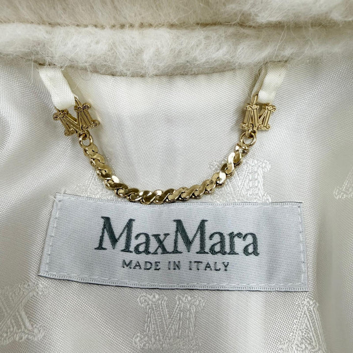 Excellent Max Mara poncho Teddy bear Silk blend New Terzo white alpaca Women S