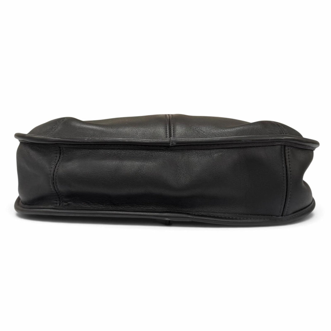 Excellent COACH Shoulder Bag Ergo Old Coach Glove Leather black 9033