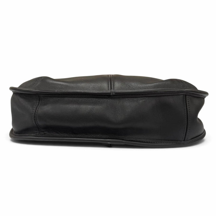 Excellent COACH Shoulder Bag Ergo Old Coach Glove Leather black 9033