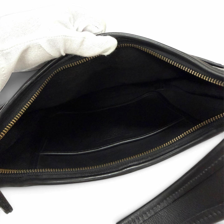 Excellent COACH Shoulder Bag Ergo Old Coach Glove Leather black 9033