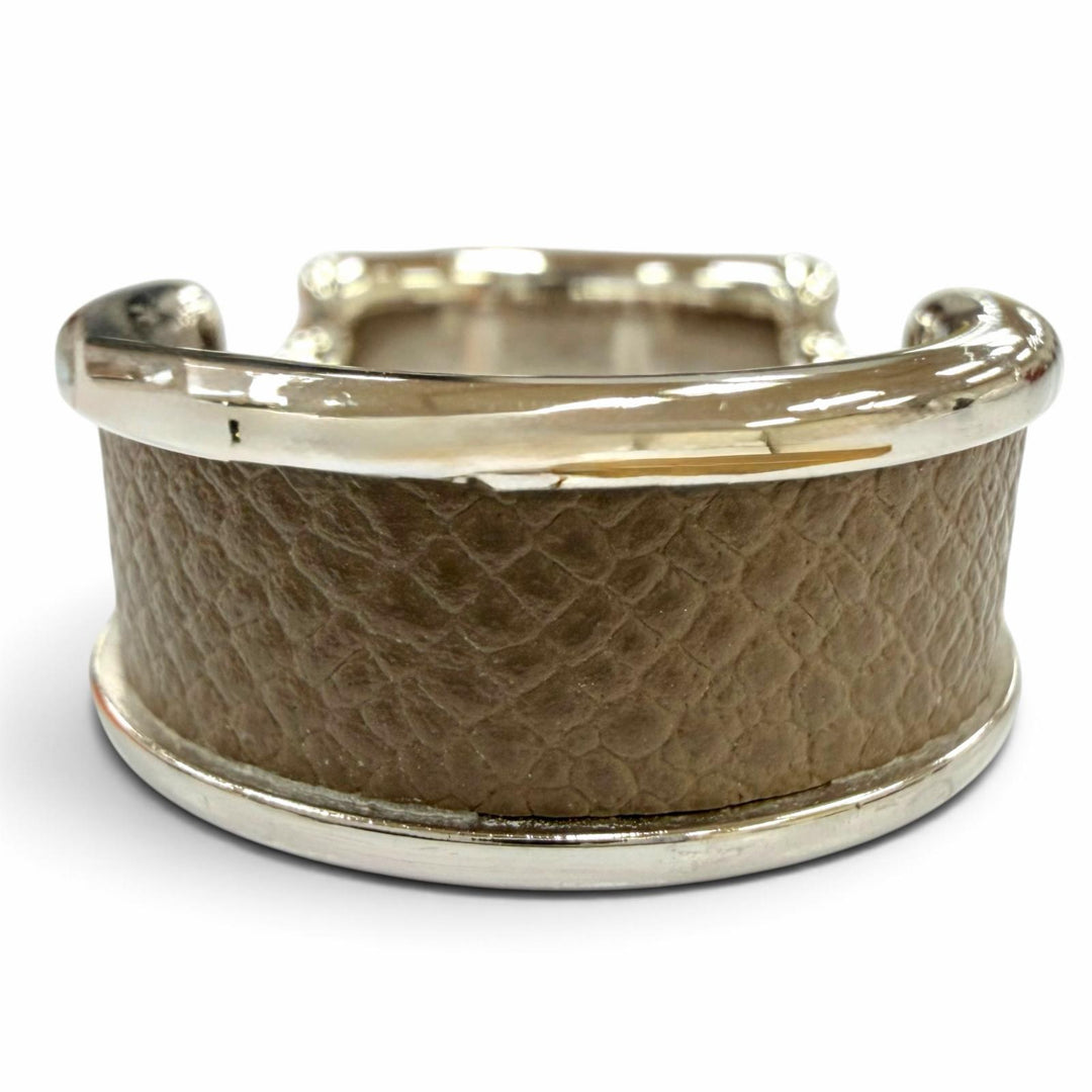 Pristine HERMES ring Olympe PM Ring Accessories Silver Vaugham Leather Women S