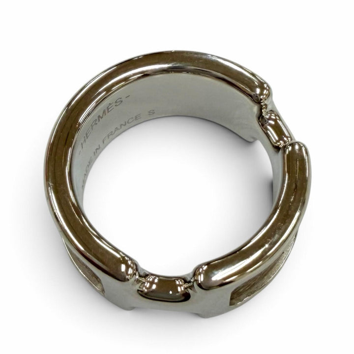Pristine HERMES ring Olympe PM Ring Accessories Silver Vaugham Leather Women S
