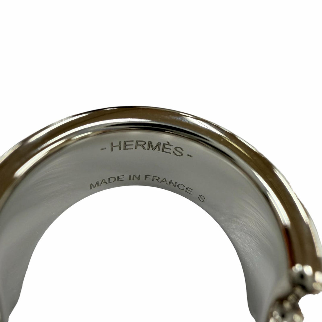 Pristine HERMES ring Olympe PM Ring Accessories Silver Vaugham Leather Women S