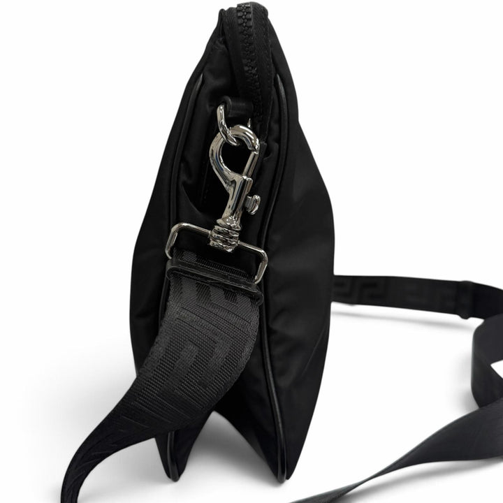 Excellent VERSACE Shoulder Bag 3D Medusa Greca 2WAY black