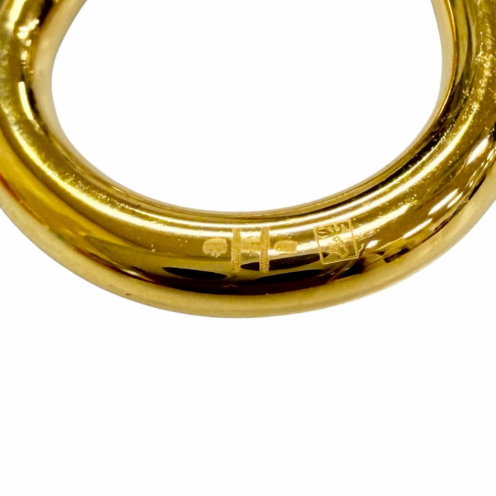 Pristine HERMES Pierce O Maillon Earring Chaine d'Ancre Pierce Swift Ivory Swift