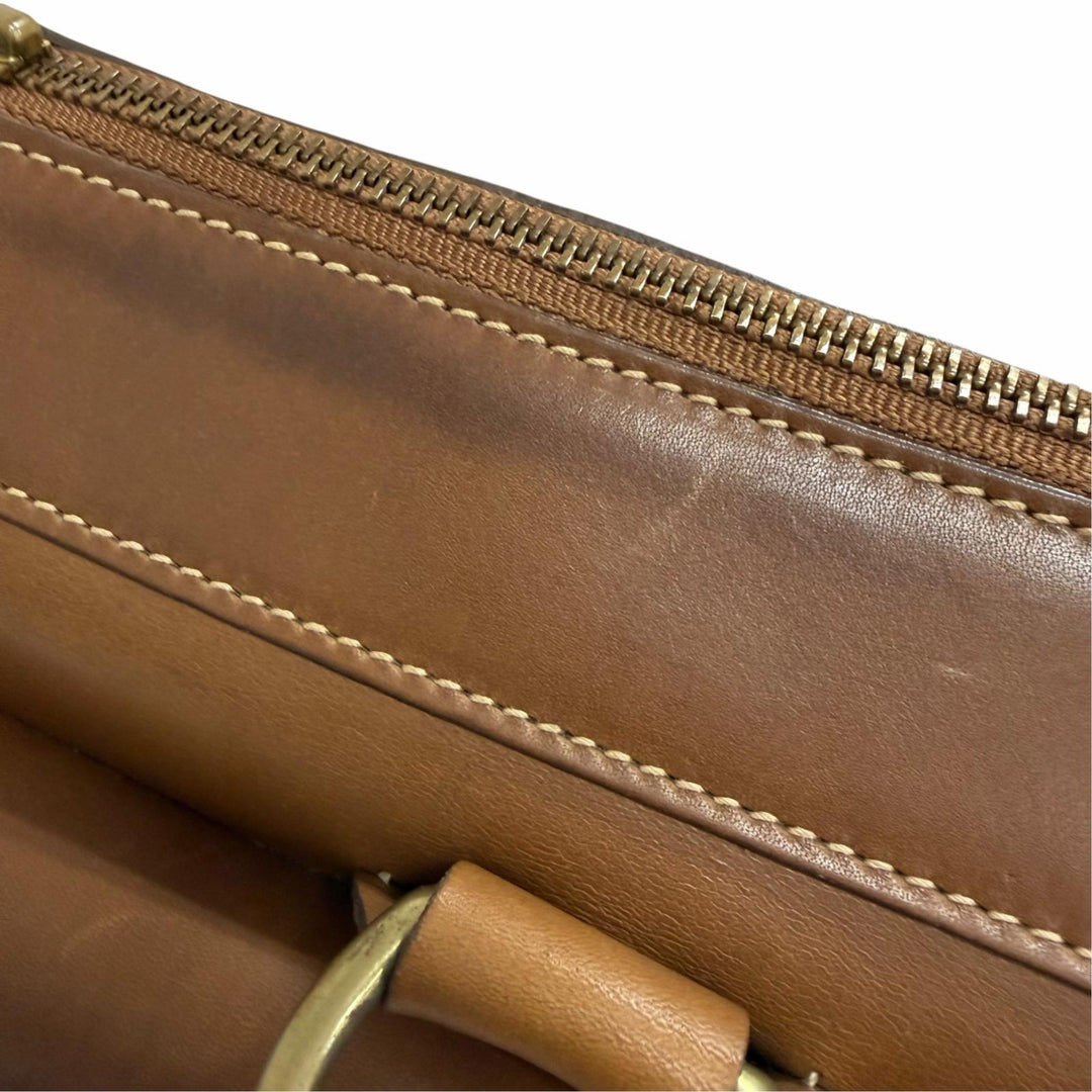 Great GHURKA Briefcase MH stamped EXAMINER No.5 2WAY Shoulder Bag