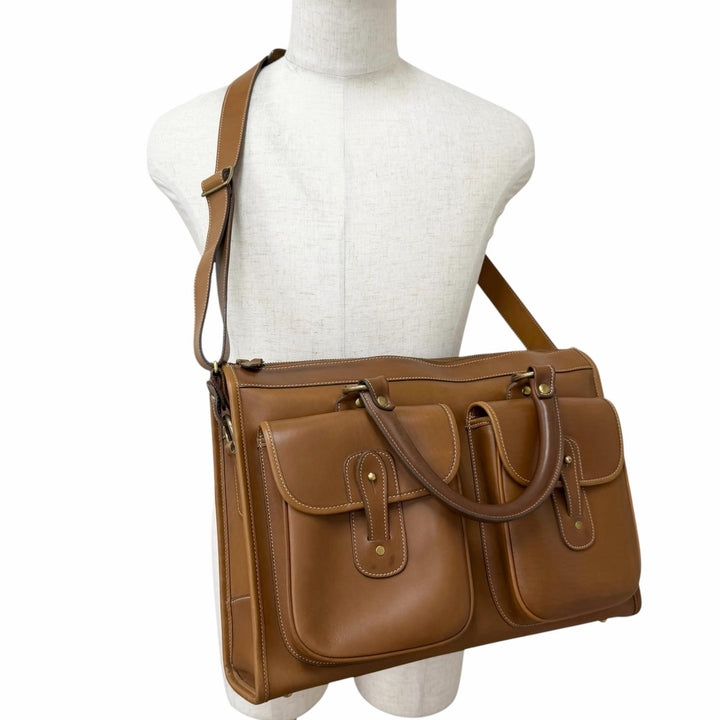Great GHURKA Briefcase MH stamped EXAMINER No.5 2WAY Shoulder Bag