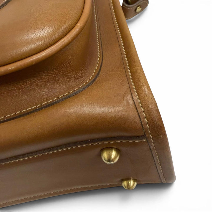 Great GHURKA Briefcase MH stamped EXAMINER No.5 2WAY Shoulder Bag