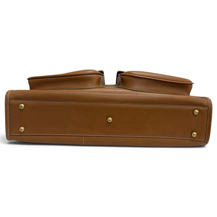 Great GHURKA Briefcase MH stamped EXAMINER No.5 2WAY Shoulder Bag