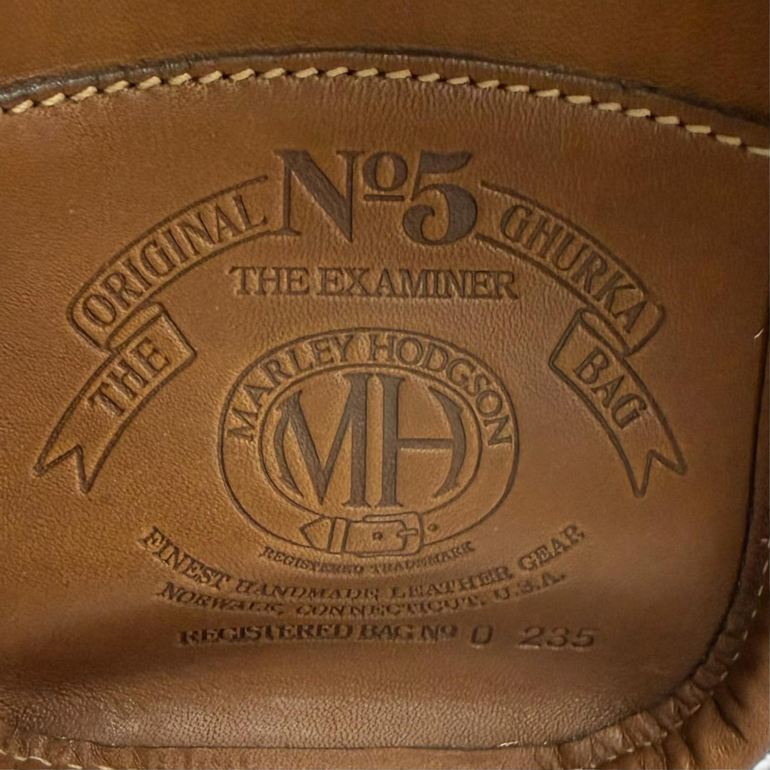 Great GHURKA Briefcase MH stamped EXAMINER No.5 2WAY Shoulder Bag