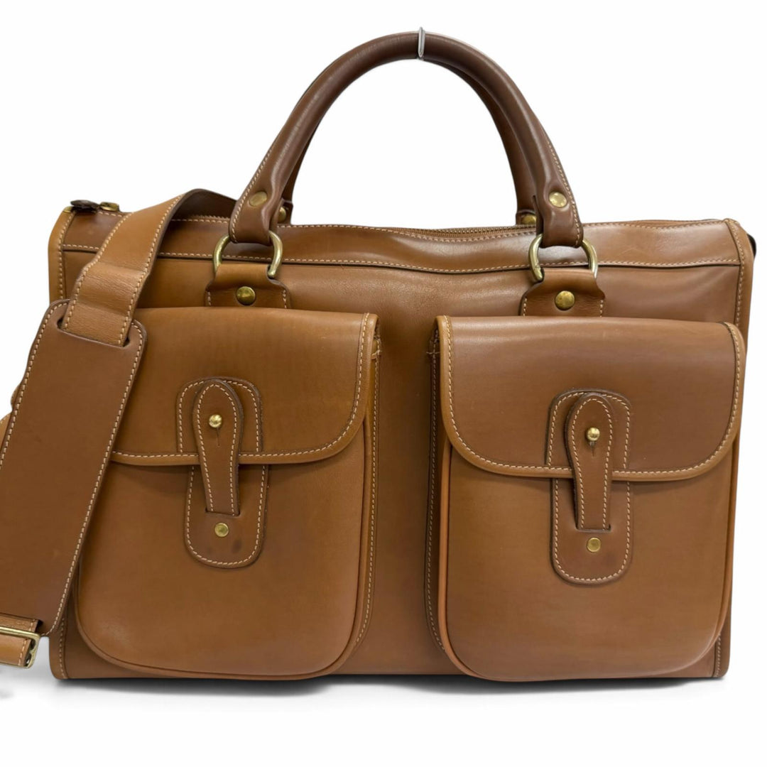 Great GHURKA Briefcase MH stamped EXAMINER No.5 2WAY Shoulder Bag