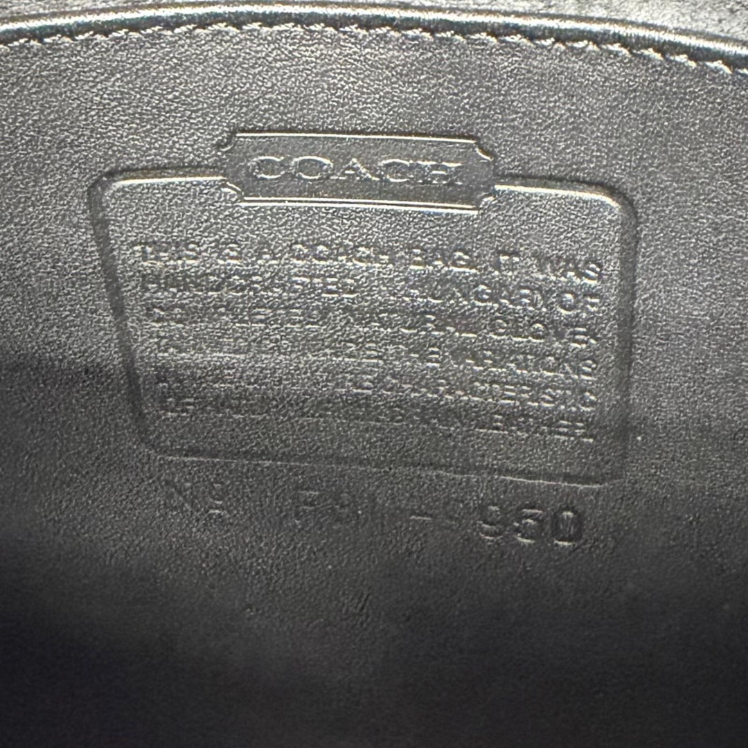 Excellent COACH Shoulder Bag Old Coach glove leather with charm black 9950