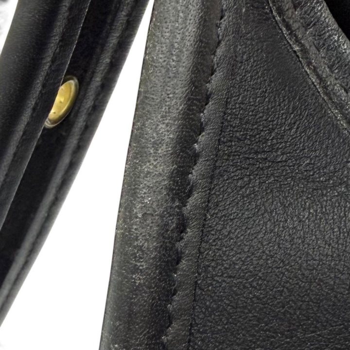 Excellent COACH Shoulder Bag Old Coach glove leather with charm black 9950